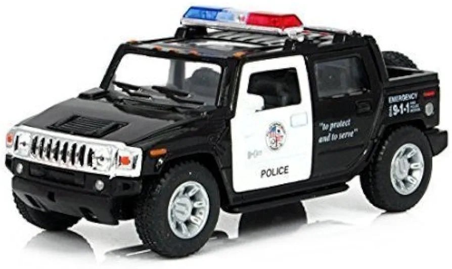 KiNSMART H2 Hummer SUT Police Truck Interceptor 5" 1:36 Scale Die Cast Metal Model Toy