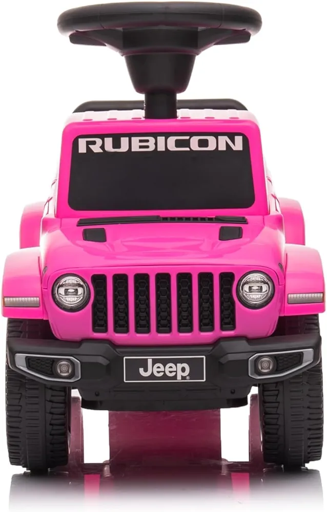 Best Ride On Cars Jeep Gladiator Ride-On Push Car Combo, Foot-to-Floor Design, Realistic and Stylish Kids Car, Honking Horn, Under-Seat Toy Storage, for Ages 18 Months - 3 Years, Pink