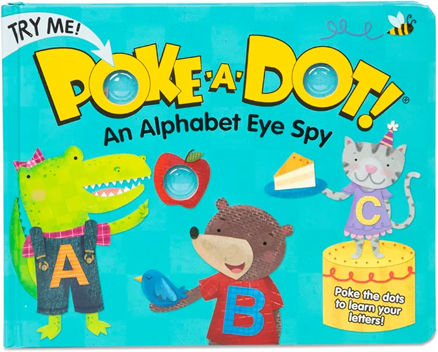 Melissa & Doug Children's Book - Poke-a-Dot: An Alphabet Eye Spy (Board Book with Buttons to Pop) - FSC Certified