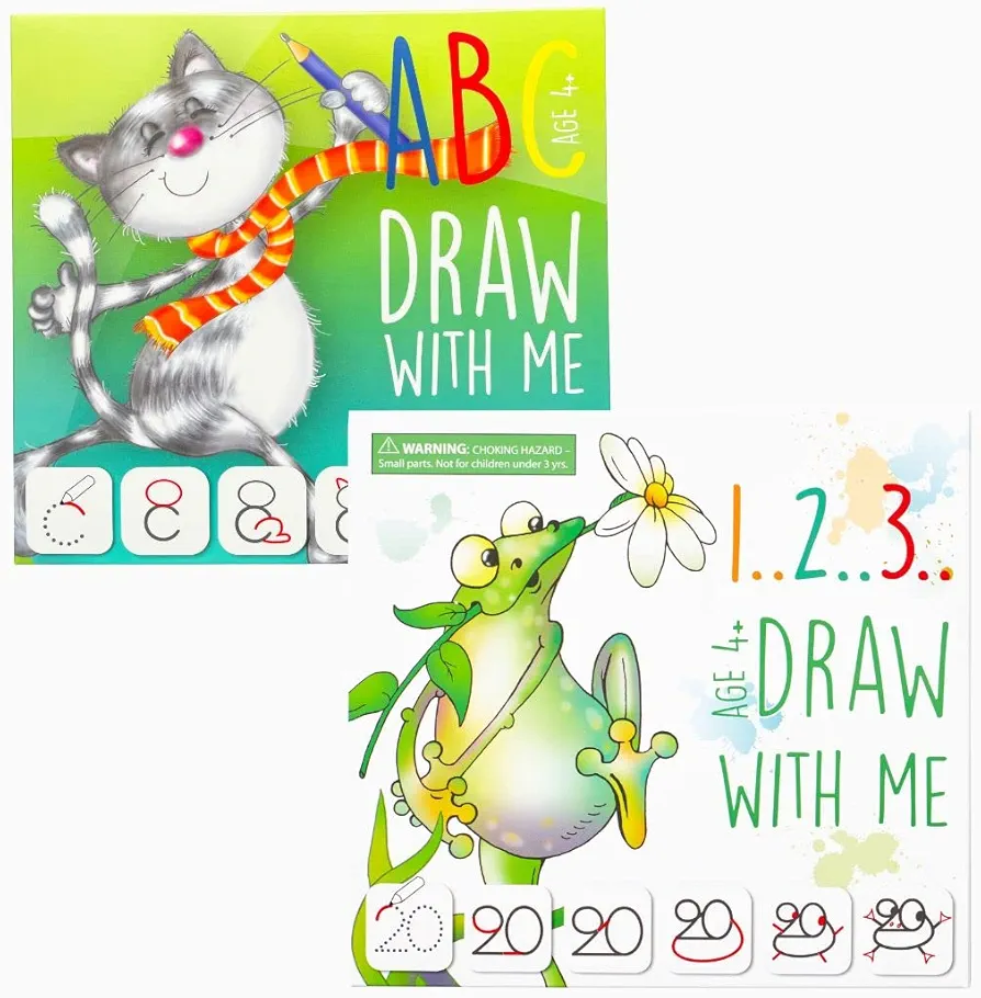 Drawing with Alphabet and Numbers Set Games for Kids Ages 4-8 Activity Toy for Girls Boy Birthday