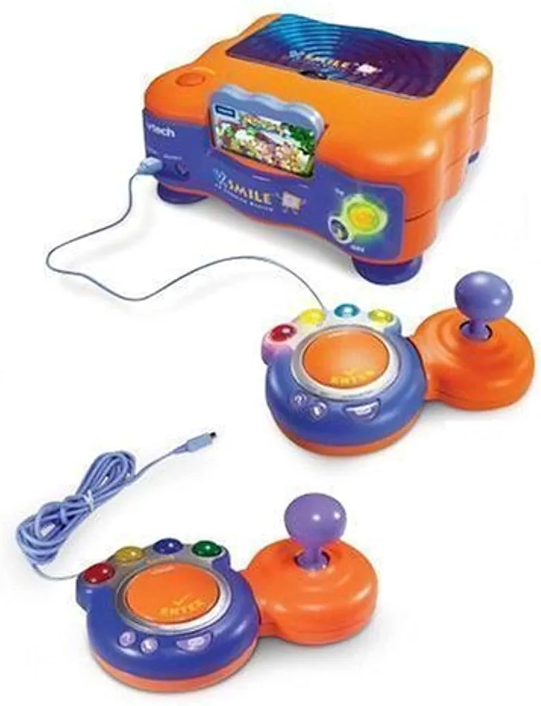 V.Smile Deluxe TV Learning System, Console, 2 Joystick, 1 Smartridges & Adaptor