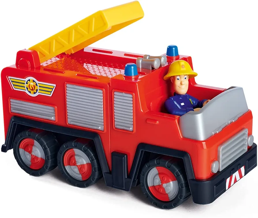 Simba Firefighter Sam Jupiter 109252505 Child Version 7 cm Toy Car 17 cm Fire Truck Suitable for Ages 3 and Up