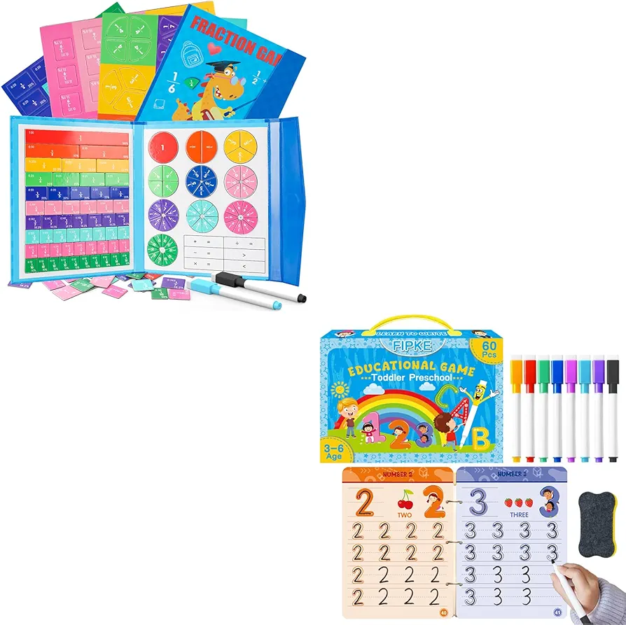 Magnetic Fraction Educational Puzzle, Preschool Learning Activities