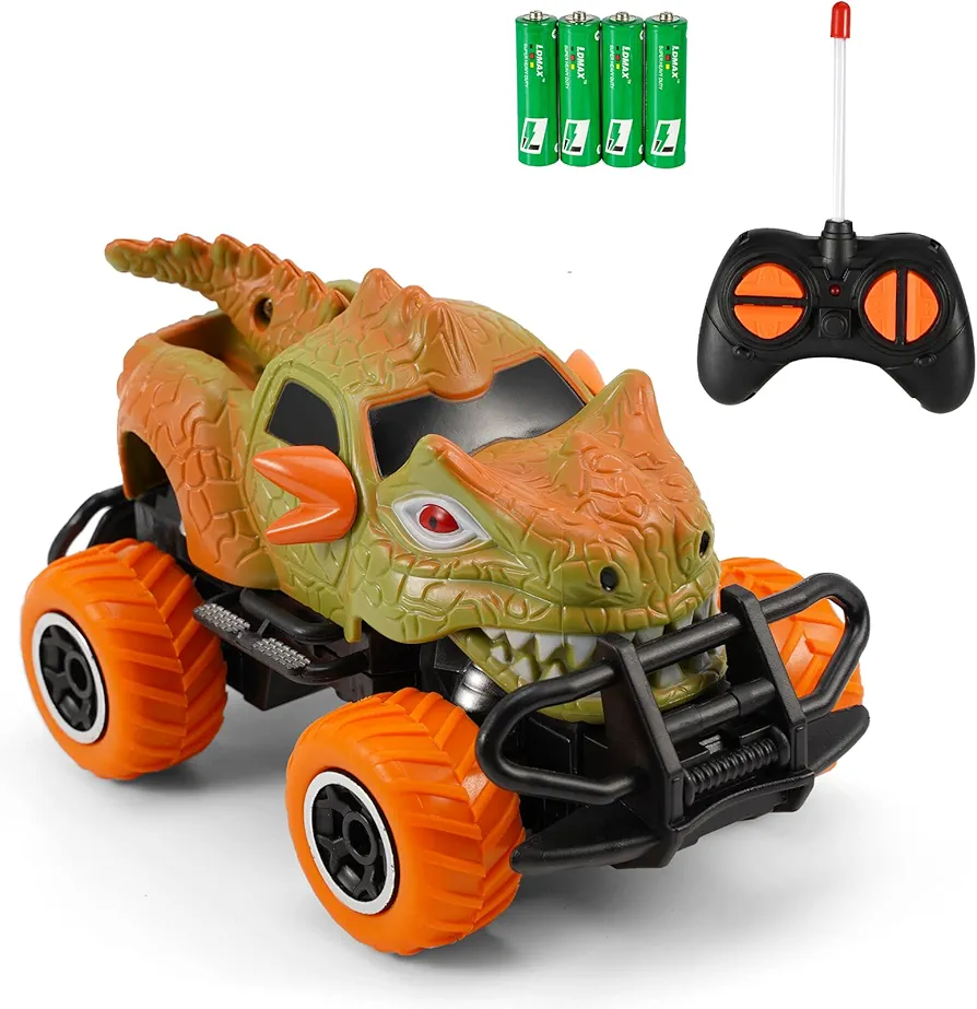 Kizeefun Remote Control Car for Toddlers, Mini Monster Truck RC Car for Kids, Boys and Girls 1: 43 Scale Toy for Toddlers and Kids 3 4 5 6 7 8 Year Old (4 AA Batteries Included)