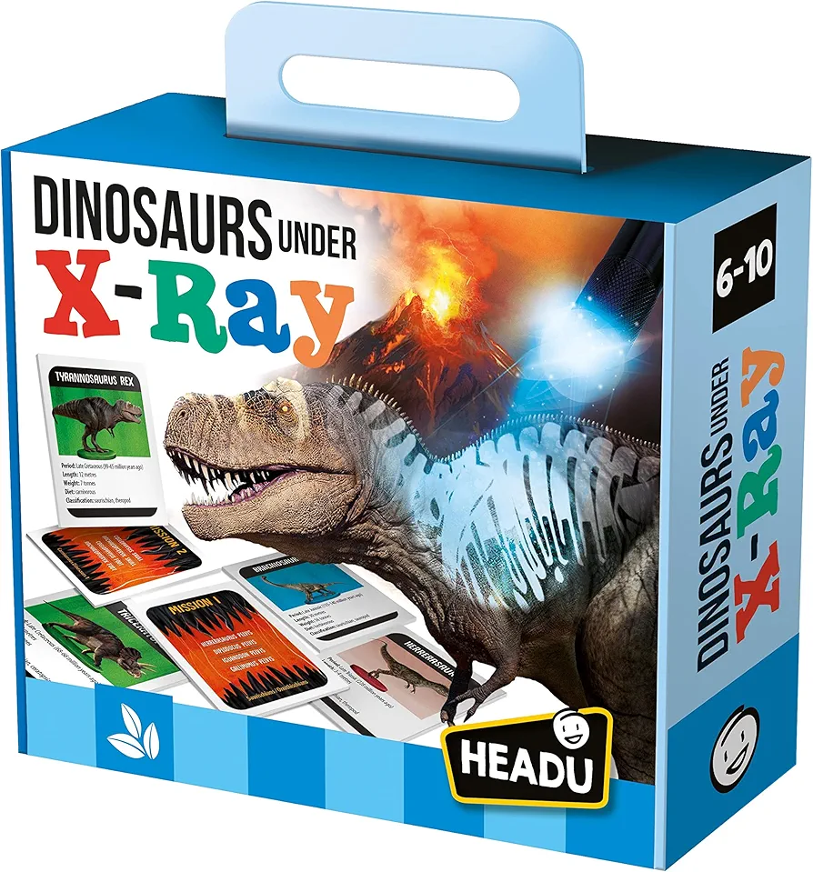 Headu Dinosaurs Under X-Ray, Educational Toys for Boys and Girls Ages 6-10 Years Old, Kids Learning Toys, Teacher Homeschool Supplies, Birthday