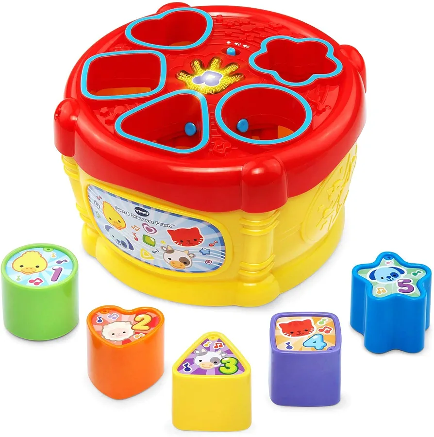 VTech Sort and Discover Drum, Musical Toy with Learning Games, Interactive Toy Suitable for Boys and Girls Aged 12 Months & Over