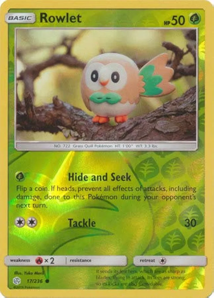 Rowlet - 17/236 - Common - Reverse Holo - Cosmic Eclipse