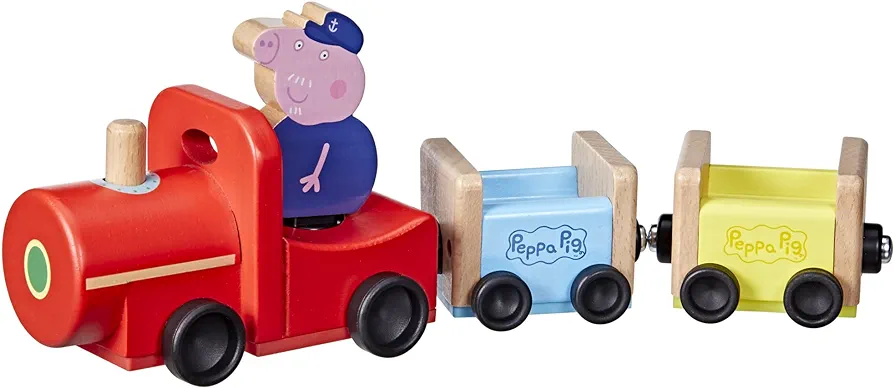 Peppa Pig Toys Wooden Toy Train Made from Responsibly Sourced Wood, Wooden Toys for 2 Year Old Girls and Boys and Up (Amazon Exclusive)