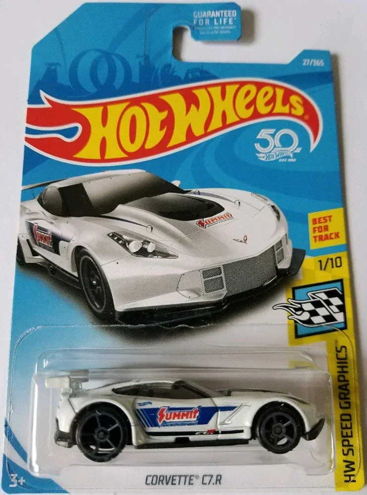 Hot Wheels 2018 50th Anniversary HW Speed Graphics Corvette C7.R 27/365, White