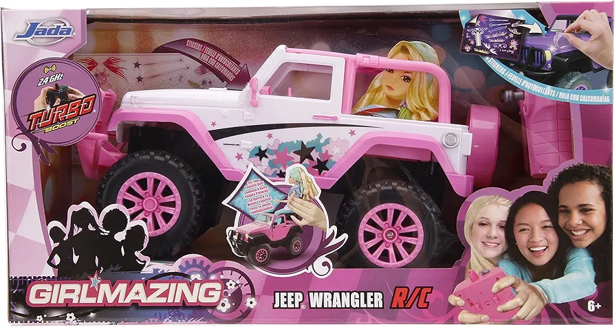 JADA Toys - Girlmazing 1:16 Scale RC Jeep, Exclusive Star Deco Small