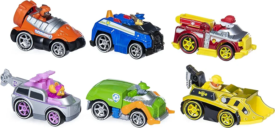 Paw Patrol, True Metal Classic Gift Pack of 6 Collectible Die-Cast Vehicles, 1:55 Scale