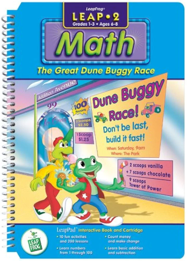 None LeapPad: Leap 2 Math - The Great Dune Buggy Race Interactive Book and Cartridge