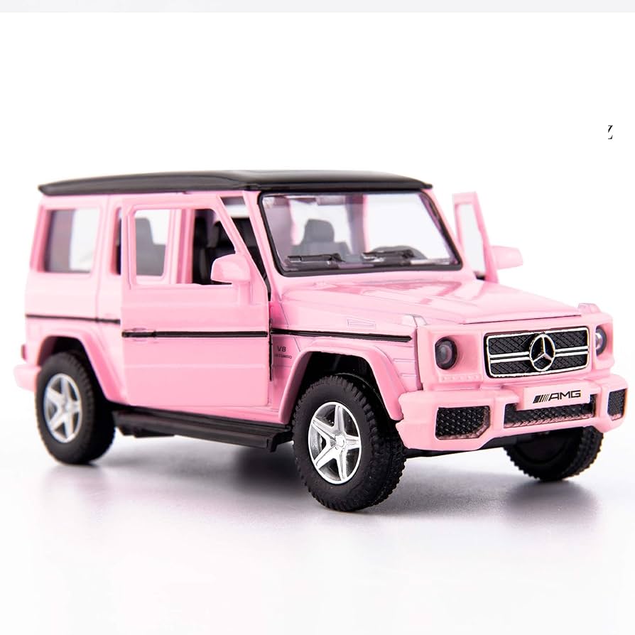 1/36 Scale Benz G63 Casting Car Model, Zinc Alloy Toy Car for Kids, Pull Back Vehicles Toy Car for Toddlers Kids Boys Girls Gift (Pink)