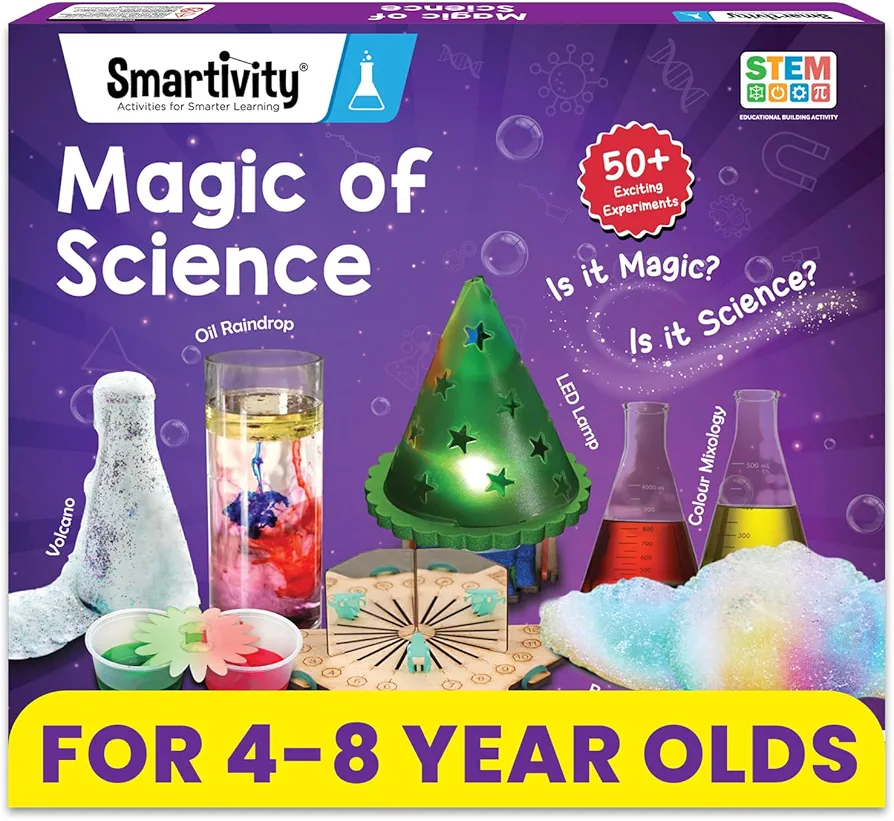 Smartivity My First Science Kit for Boys & Girls Age 4-8 Years | Cool Birthday Gifts Idea for Kids | Child Safe Science Experiment Kit | STEM Learning & Educational Toy for Kids Age 4,5,6,7,8 Year Old