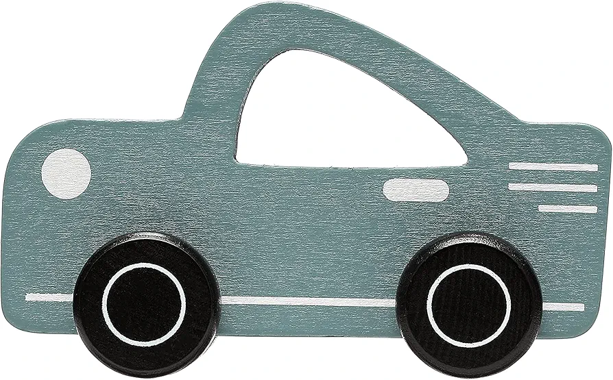 Pearhead Wooden Toy Car, Push and Pull Montessori Baby and Toddler Toy, Gender-Neutral Push Toy, Baby Girl or Baby Boy Nursery Accessory