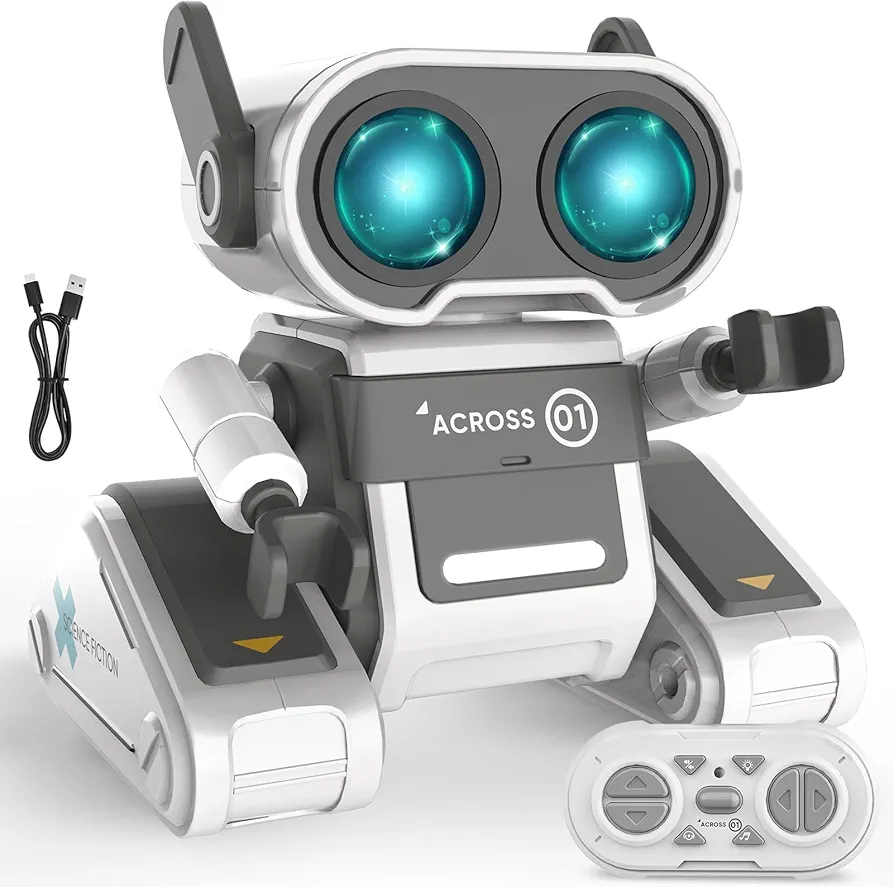 Robot Toys for Kids, 2.4Ghz Remote Control Robot Toys with Auto-Demonstration, Dance Moves, Music and LED Eyes, RC Robot Toys Gift for 3-12 Year Toddler Children Teen for Birthday Halloween Christmas