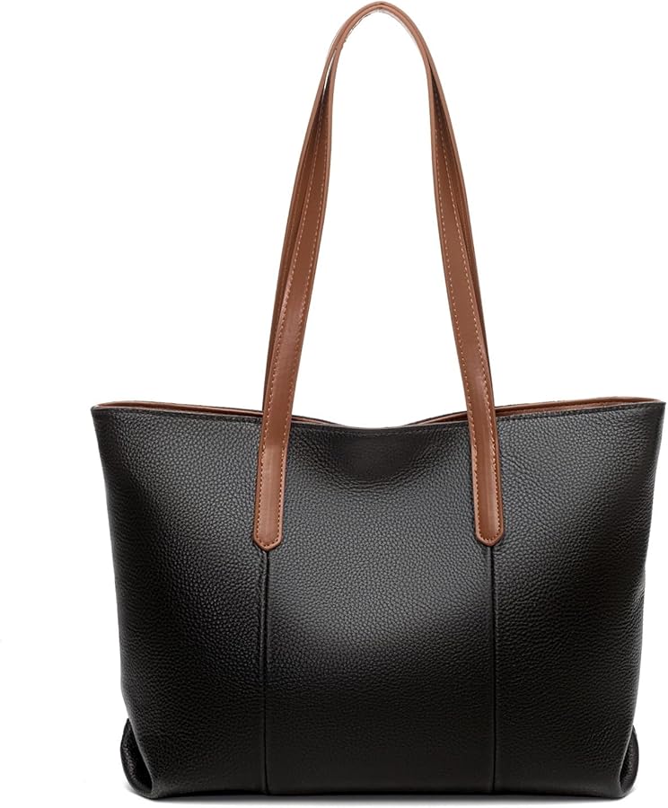 Genuine leather shopper bag women's large women's totes, handbag women's shopper with zip the tote bag women's handbag