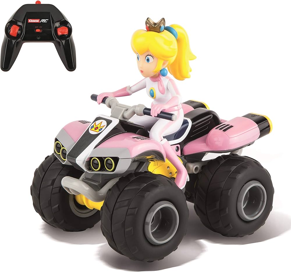 Carrera RC Nintendo Mario Kart 2.4 GHz Radio Remote Control Toy Car Vehicle - Peach Quad