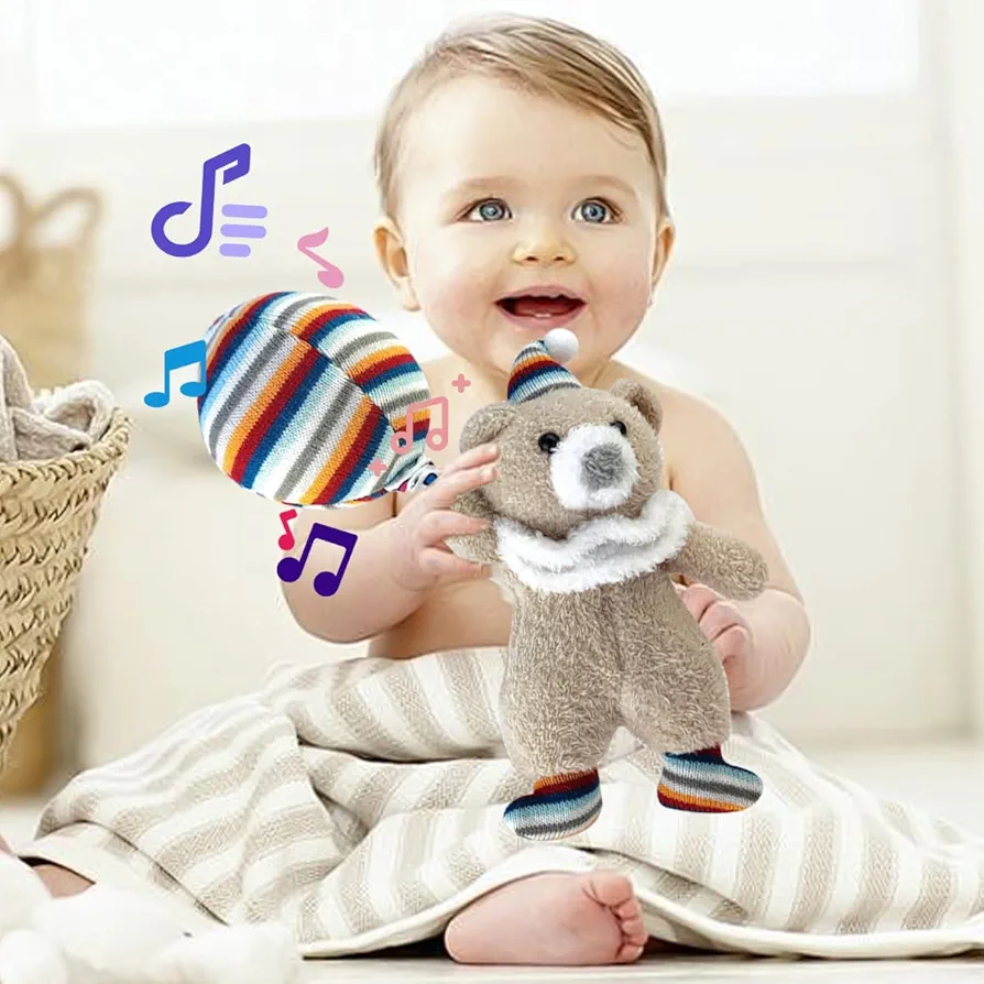 Baby Musical Toys 6 to 12 Mouths, Plush Toys for 7 8 9 10+ Month Old, Gifts for 4 5 6 12 Month Boy Girl