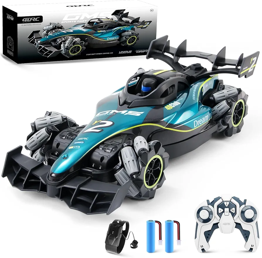 4DRC Y2 Remote Control Crawler,RC Cars Stunt Car with Gesture Controller, Off Road Monster Truck,2.4Ghz RTR All Terrain Hobby Truck with 2 Batteries,8 12 14 Boy kIDS Toys Adult Gifts