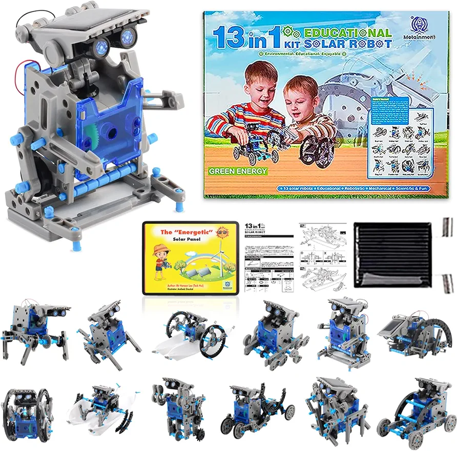 Coolest Gifts Toys for 10 Year Old Boys - Science Robotics Kits for Kids Age 8-12 - Robot Toys for Kids 8-12 - Solar Robot kit - Stem Projects for Kids Ages 8-12 - Science Experiments for Kids 9-12…