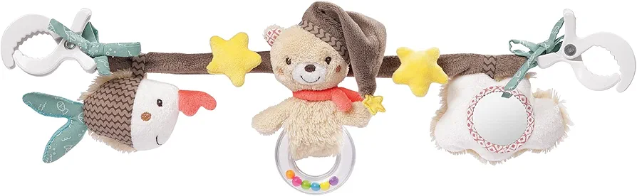 FEHN 060492 Kinderwagenkette Bruno / Mobile-Kette mit niedlichen Anhänger-Figuren zum flexiblen Aufhängen an Kinderwagen, Babyschale, Bettchen, Wiege, Spielbogen für Babys und Kleinkinder