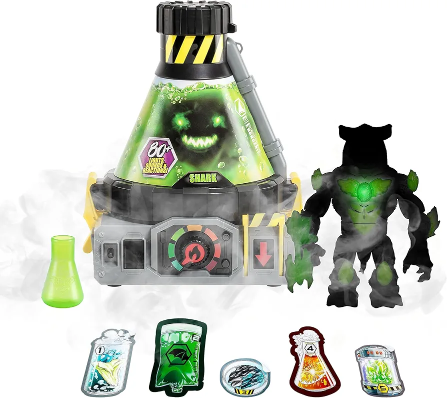 – Shark Beast Creator. Add Ingredients & Follow The Experiment's Steps to Create Your Beast! with Real Bio Mist & 80+ Lights, Sounds and Reactions – Shark Style May Vary