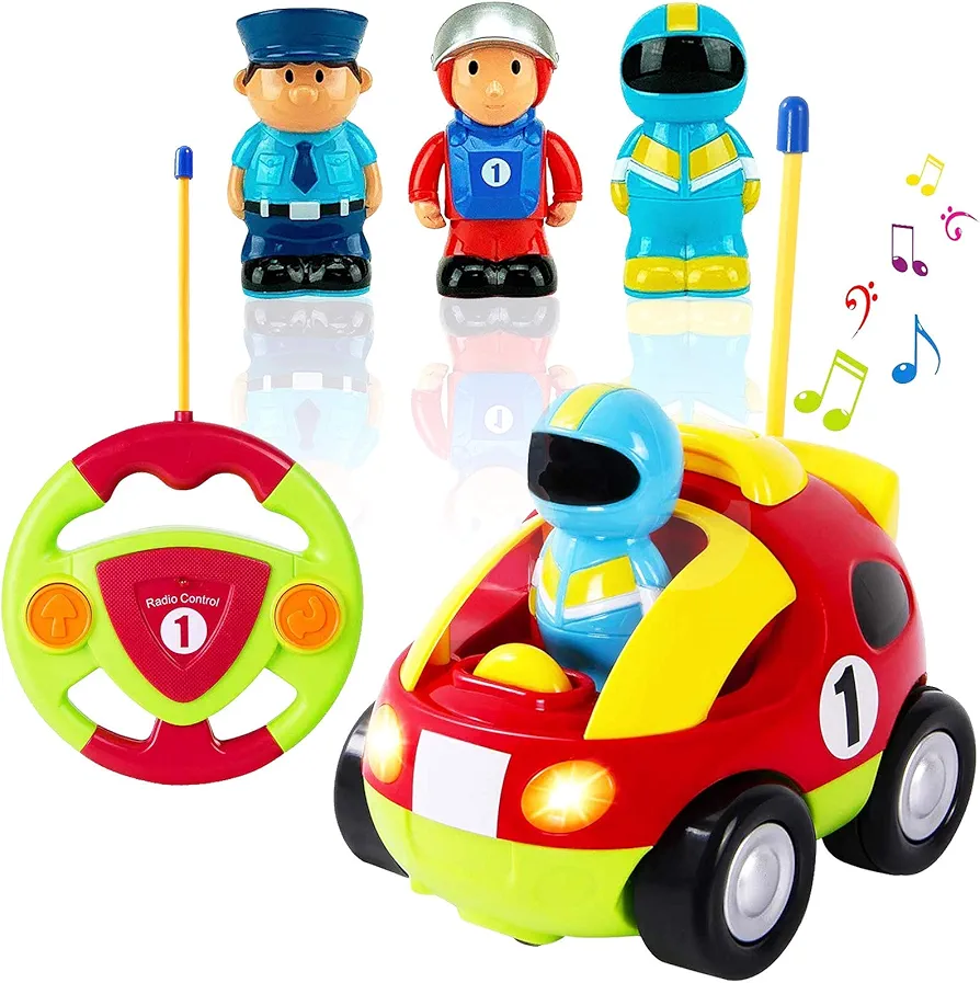 Liberty Imports My First Cartoon RC Race Car Radio Remote Control Toy for Baby, Toddlers, Children