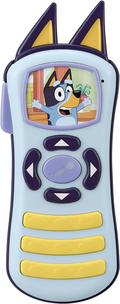 eKids Bluey Toy Remote Control for Toddlers with Built-in Music and Sound Effects, Musical Toy for Fans of Bluey Toys