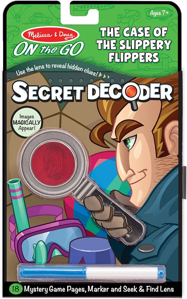 Melissa & Doug On the Go Secret Decoder Activity Book - The Case of the Slippery Flippers