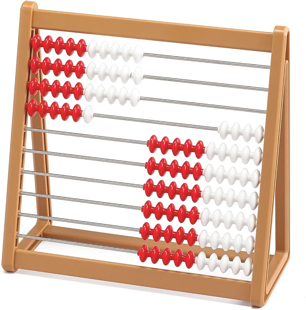 edxeducation Abacus - In Home Learning Manipulative for Early Math - 10 Row Counting Frame - Teach Counting, Addition and Subtraction